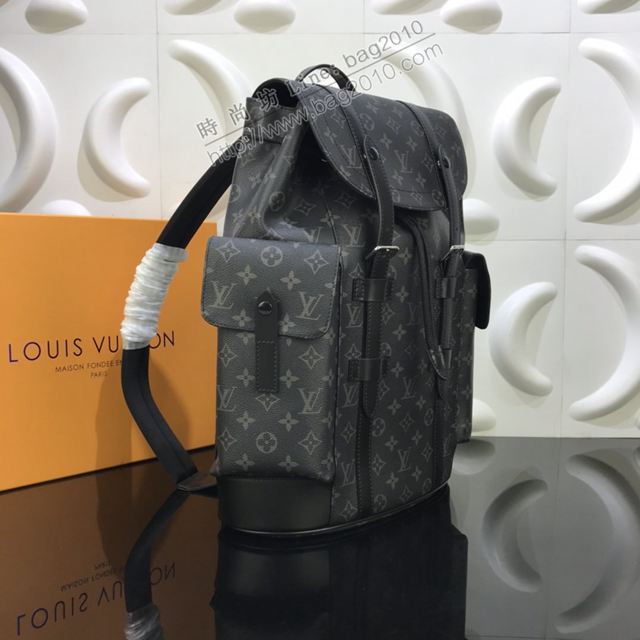 LV包 lv男包 N41379黑花 Christopher小號雙肩包 LV男雙肩背包  ydh3434